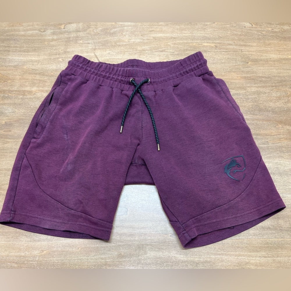 Mens Alphalete maroon burgundy shorts size Small